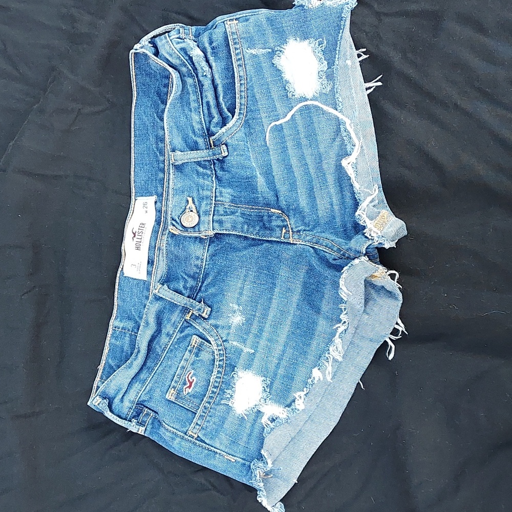 Hollister Women's Distressed Blue Jean Shorts